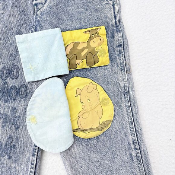 Kids Denim Overalls with Farm Print - Picture 5 of 10